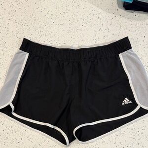 Adidas Women's Black and White Athletic Shorts